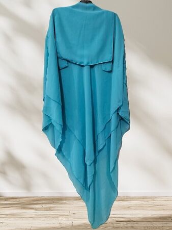 Khimar with Niqab Ready to Wear - Sky Blue