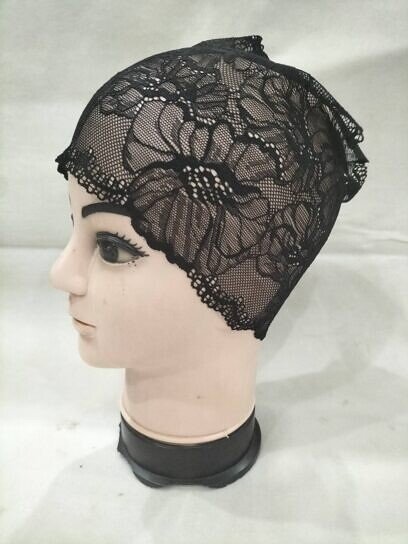 Lace Hijab Band - Black (Design 1)