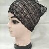 Lace Hijab Band - Black (Design 2)