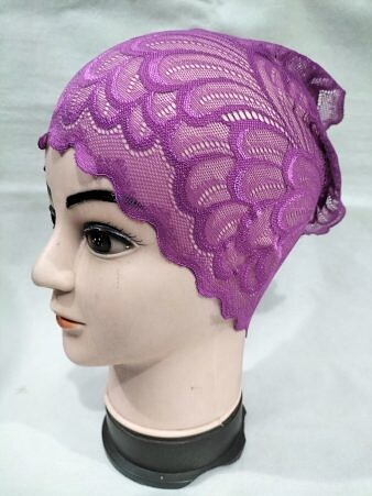 Lace Hijab Band - Purple