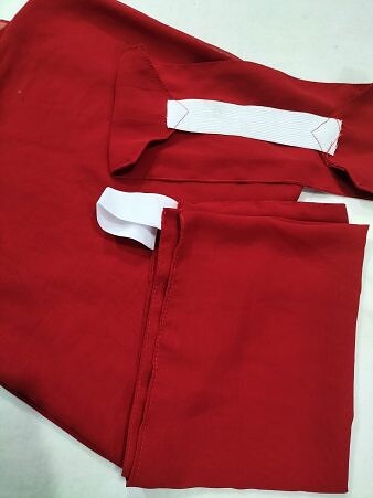 Three Piece Matching Square Hijab Set - Red