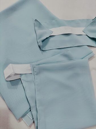 Three Piece Matching Square Hijab Set - Sky Blue