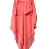 Khimar with Niqab Ready to Wear - Coral Pink