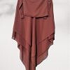 Khimar with Niqab Ready to Wear - Dirty Brown
