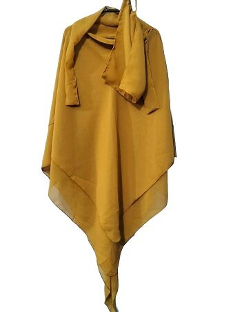 Khimar with Niqab Ready to Wear - Mustard