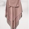 Three Layer Khimar with Niqab Ready to Wear - Nude Pink