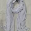Plain Maxi Chiffon Scarf - White