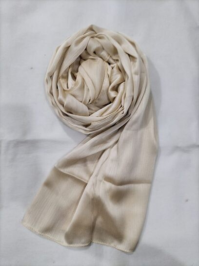 Crinkle Silk Scarf - Light Fawn Crinkle Silk Scarf - Light Fawn
