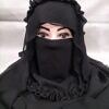 Crown Ready to Wear Niqab with Pearls - Black