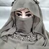 Crown Ready to Wear Niqab with Pearls - Dirty Grey
