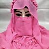 Crown Ready to Wear Niqab with Pearls - Rose Pink
