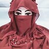 Crown Ready to Wear Niqab with Pearls - Rust
