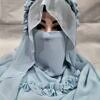 Crown Ready to Wear Niqab with Pearls - Sky Blue