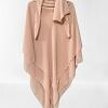 Three Layer Khimar with Niqab Ready to Wear - Peach