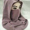 Plain Niqab Ready to Wear - Dirty Purple