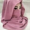 Plain Niqab Ready to Wear - Tea Pink