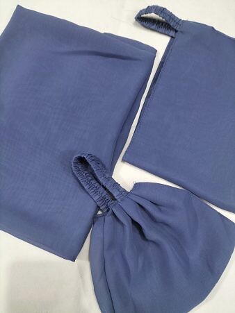 Plain Three Piece Matching Hijab Set - Bluish Purple Plain Three Piece Matching Hijab Set - Bluish Purple