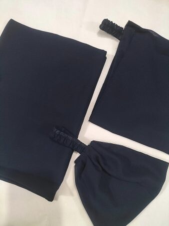 Plain Three Piece Matching Hijab Set - Navy Blue Plain Three Piece Matching Hijab Set - Navy Blue