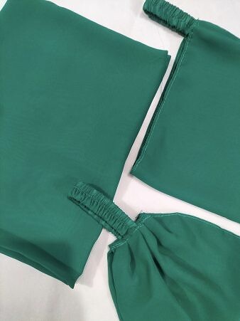 Plain Three Piece Matching Hijab Set - Sea Green
