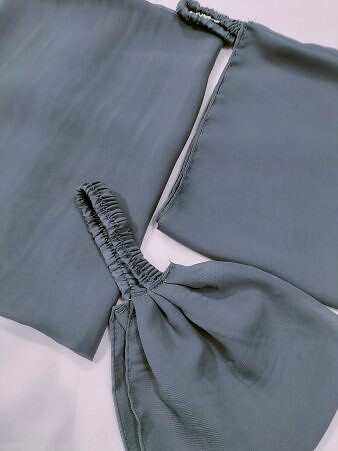 Plain Three Piece Matching Hijab Set - Steel Grey Plain Three Piece Matching Hijab Set - Steel Grey