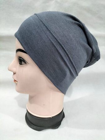 Plain Tube Underscarf - Dark Grey 2