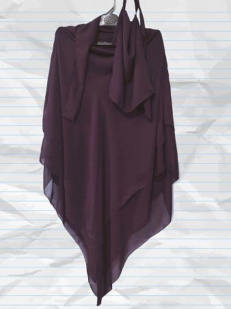 Three Layer Khimar with Niqab Ready to Wear - Falsa Three Layer Khimar with Niqab Ready to Wear - Falsa