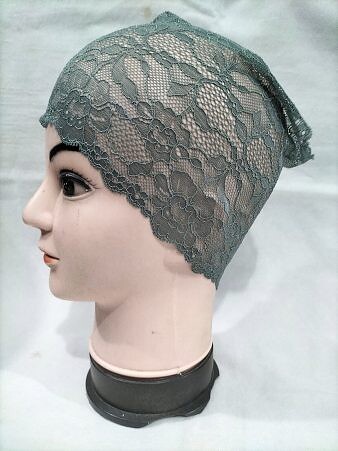 Lace Hijab Band - Fern Green