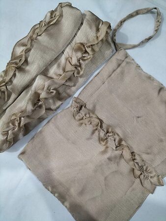 Crown Crinkle Silk Hijab Set - Fawn