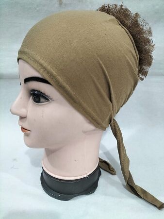 Light Volumizer Tie Back Bonnet - Camel