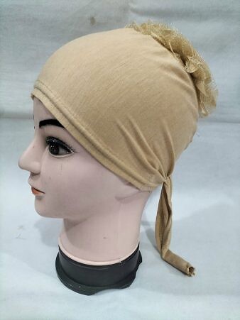 Light Volumizer Tie Back Bonnet - Fawn