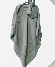 Three Layer Khimar with Niqab Ready to Wear - Light Fern Green