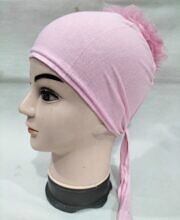 Light Volumizer Tie Back Bonnet - Pink