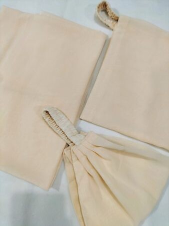 Plain Three Piece Matching Hijab Set – Vanilla