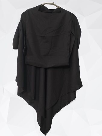 Single Layer Khimar with Niqab Ready to Wear - Black