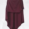 Single Layer Khimar with Niqab Ready to Wear - Burgundy