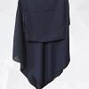 Single Layer Khimar with Niqab Ready to Wear - Navy Blue