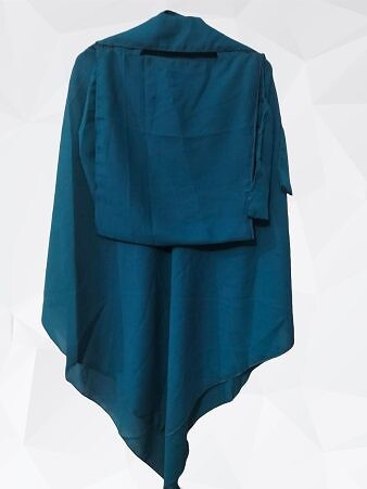 Single Layer Khimar with Niqab Ready to Wear - Zinc Single Layer Khimar with Niqab Ready to Wear - Zinc