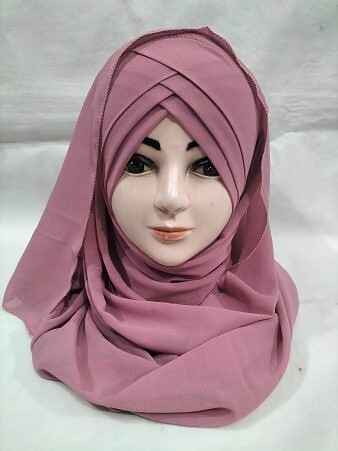 Plain Criss Cross Ready To Wear - Mauve