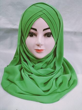 Plain Criss Cross Ready To Wear - Parrot Green