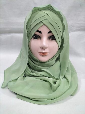 Plain Criss Cross Ready To Wear - Pista Green