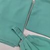 Plain Three Piece Matching Hijab Set - Cyan