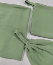 Plain Three Piece Matching Hijab Set - Pista Green