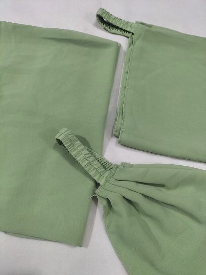 Plain Three Piece Matching Hijab Set - Pista Green Plain Three Piece Matching Hijab Set - Pista Green