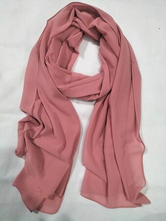 Plain Maxi Chiffon Scarf - Watermelon