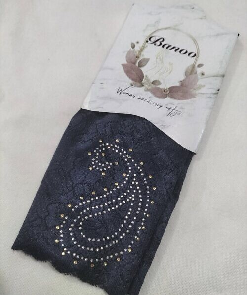 fancy stones sleeves navy blue