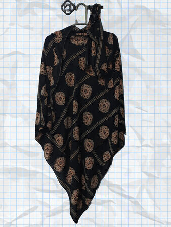 Three Layer Khimar with Niqab Ready to Wear - Print 1