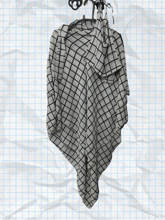 Three Layer Khimar with Niqab Ready to Wear - Print 4