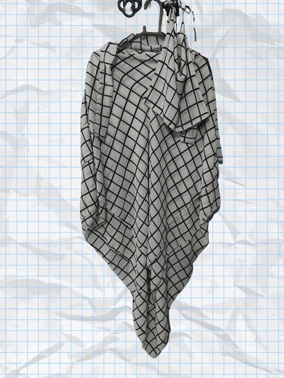 Three Layer Khimar with Niqab Ready to Wear - Print 4