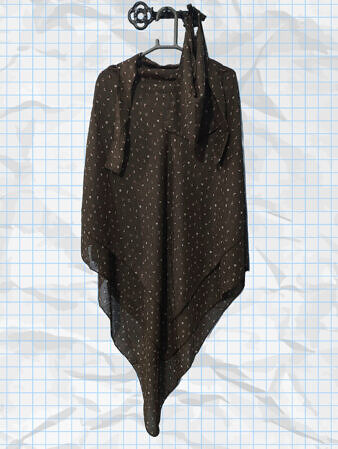 Three Layer Khimar with Niqab Ready to Wear - Print 5