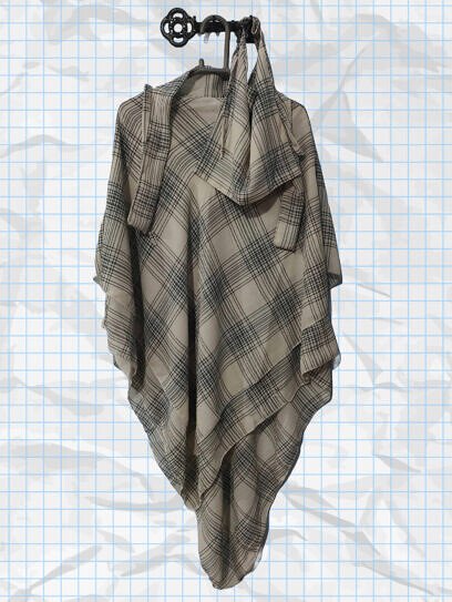 Three Layer Khimar with Niqab Ready to Wear - Print 6